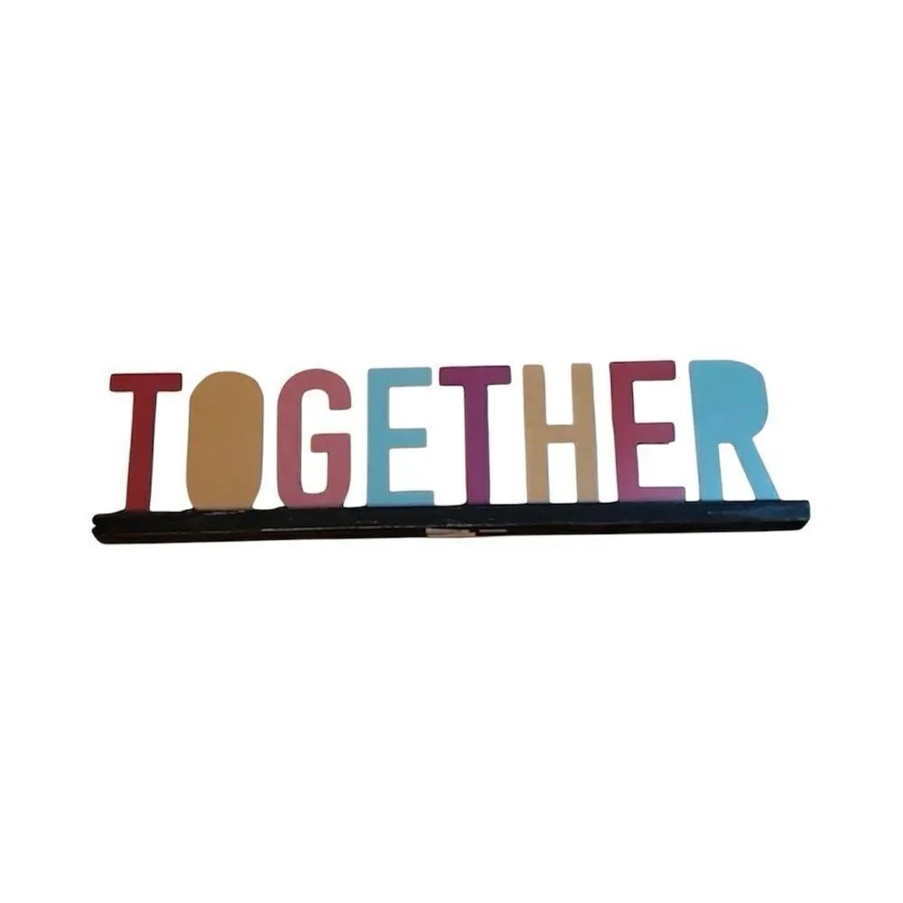 TOGETHER  Metal & Wood decor